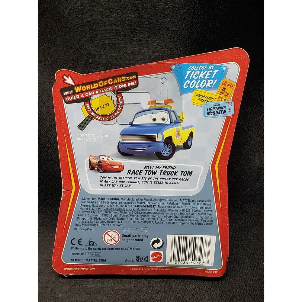 Disney Pixar The World of Cars Race O Rama Cactus Lightning McQueen No. 6 Car